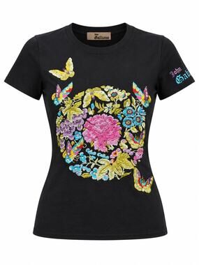 John Galliano Vintage 2002 Embroidered Butterfly T-Shirt Small